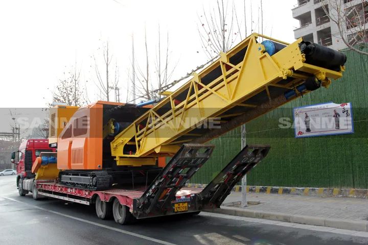 顛覆傳統(tǒng)裝車方式，山美履帶式取料機(jī)助您實(shí)現(xiàn)降本增效、節(jié)能減排！